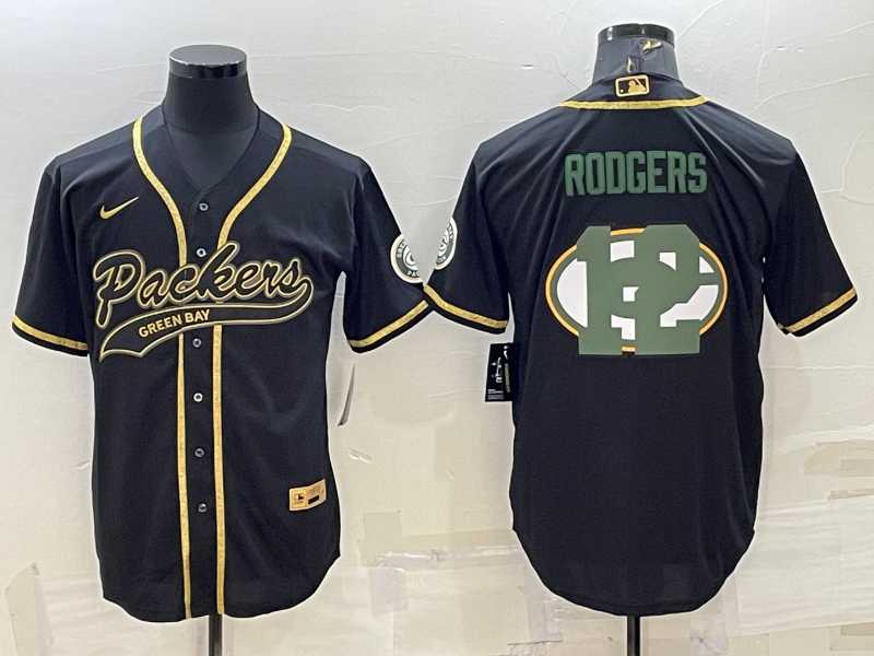 Men's Green Bay Packers #12 Aaron Rodgers Black Team Big Logo With Patch Cool Base Stitched Baseball Jersey,We sell and wholesale Men's Green Bay Packers #12 Aaron Rodgers Black Team Big Logo With Patch Cool Base Stitched Baseball Jersey on line form chian!